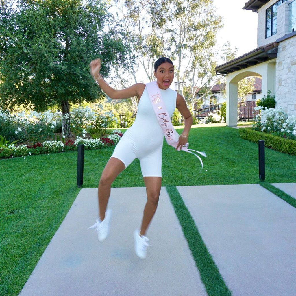 Eniko Hart bei der Gender Reveal Party ihres zweiten Kindes, Mai 2020