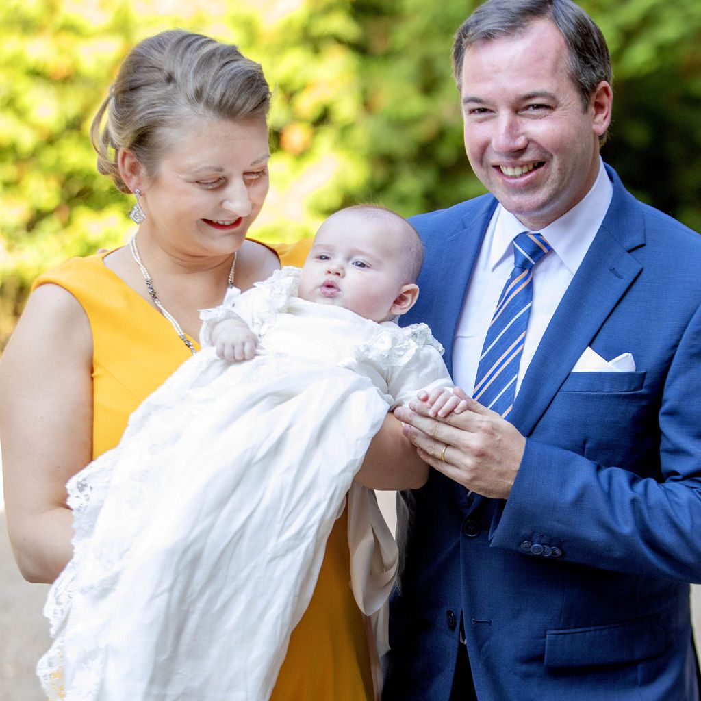 Erbgroßherzogin Stéphanie von Luxemburg, ihr Mann Guillaume und ihr Sohn Prinz Charles von Luxemburg