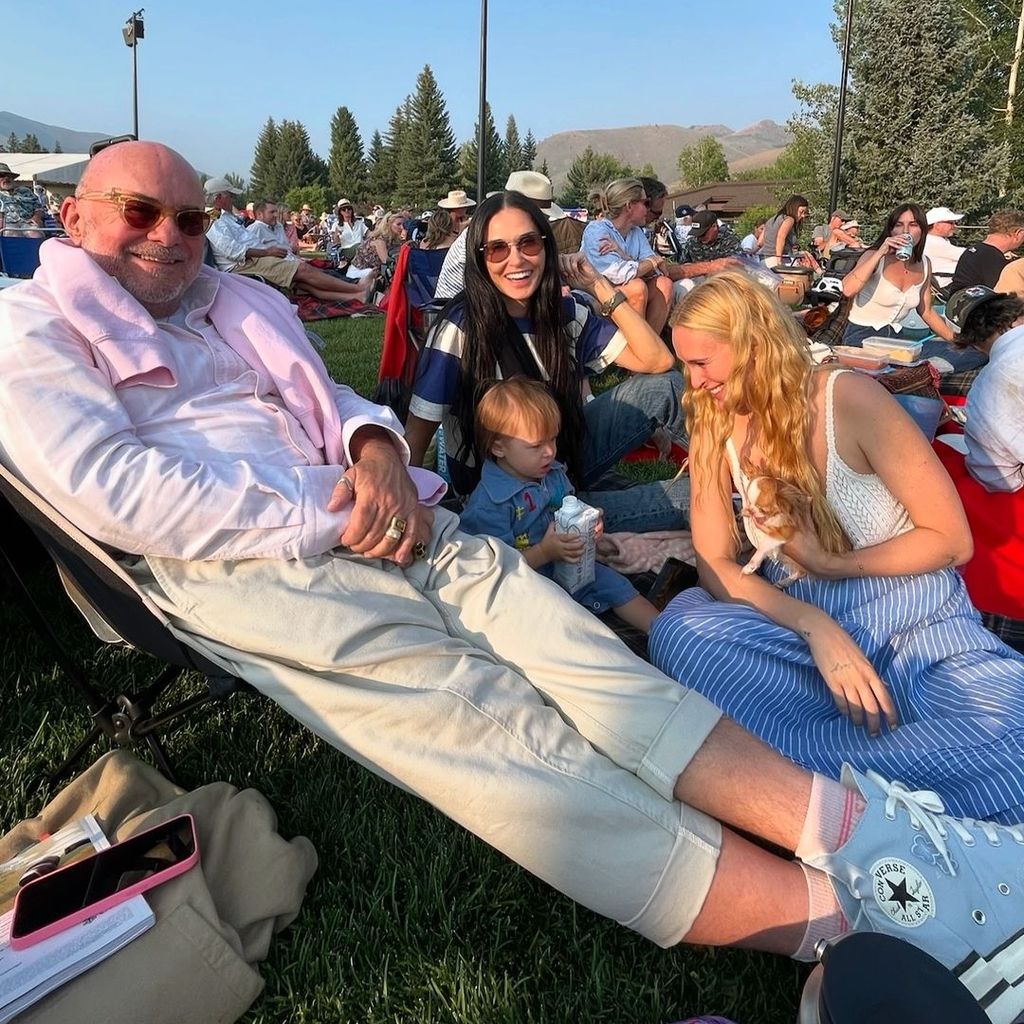 Eric Buterbaugh, Demi Moore, Rumer Glenn Willis und ihre Tochter Louetta Isley Thomas Willis