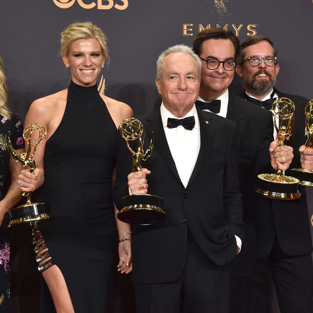 Erin Doyle, Lindsay Shookus, Lorne Michaels, Steve Higgins und Erik Kenward bei den Emmy Awards 2017