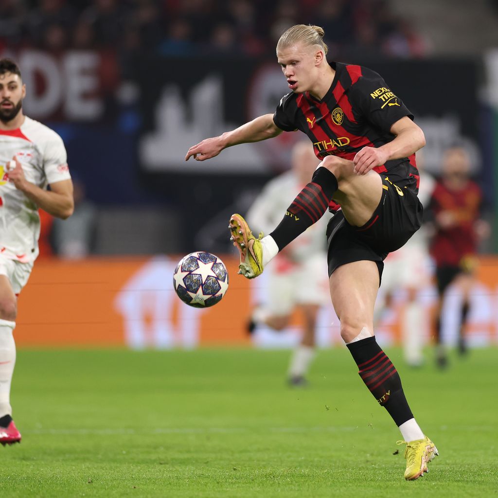Erling Haaland beim Spiel gegen den RB Leipzig, 22. Februar 2023
