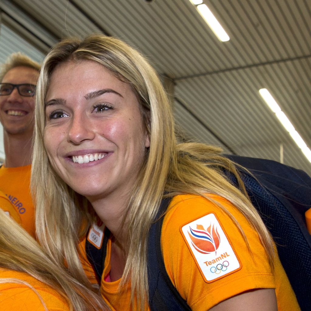 Estafana Polman auf dem Weg zu den Olympischen Sommerspielen in Rio 2016