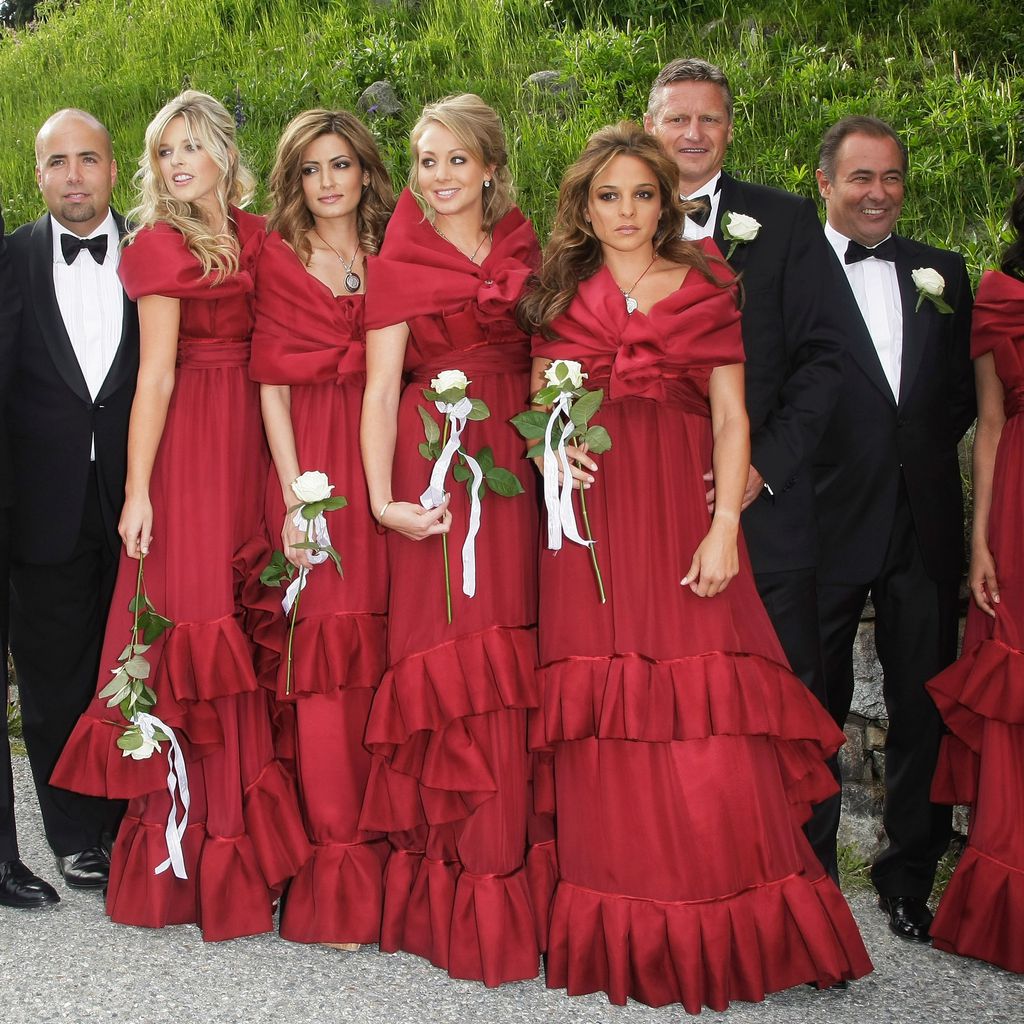 Estefania Küster (6. v. li.) bei der Hochzeit von Lilly und Boris Becker