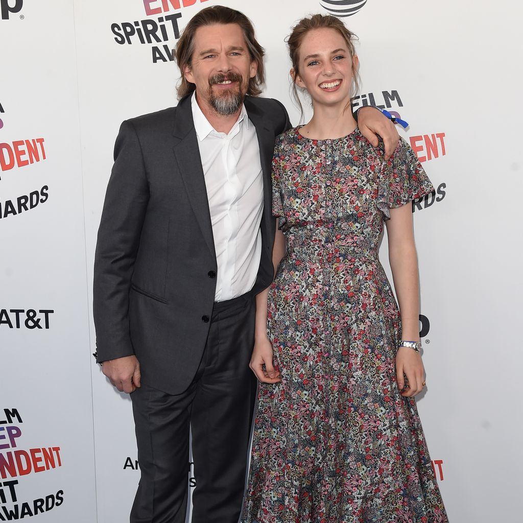 Schauspieler Ethan Hawke und seine Tochter Maya, "Film Independent Spirit Awards" 2018