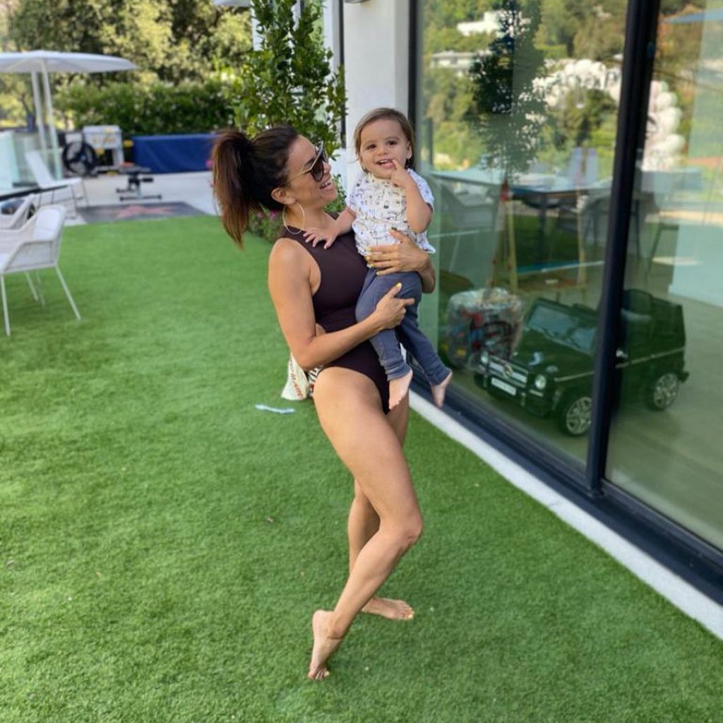 Eva Longoria mit ihrem Sohn Santiago