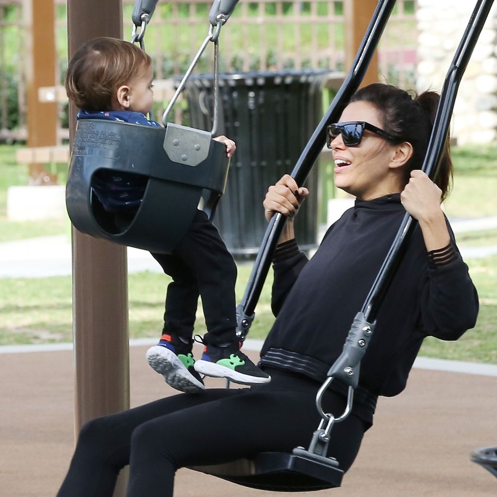 Santiago Bastón und Eva Longoria, Januar 2020