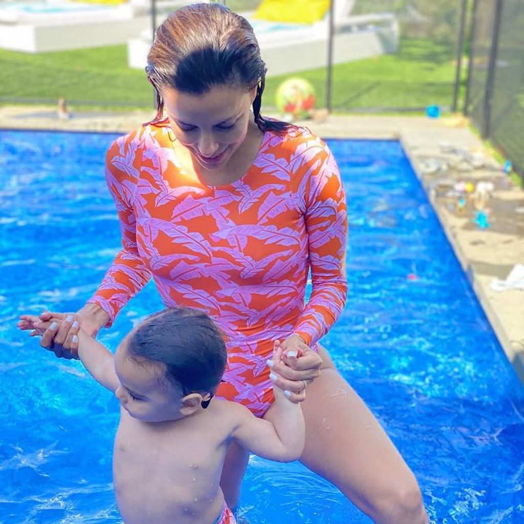 Eva Longoria und ihr Sohn Santiago im Mai 2020