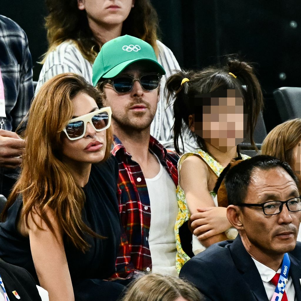 Schauspieler Eva Mendes und Ryan Gosling bei den Olympischen Spielen 2024