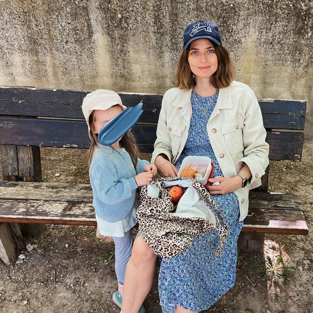Eva Padberg mit ihrer Tochter, April 2022