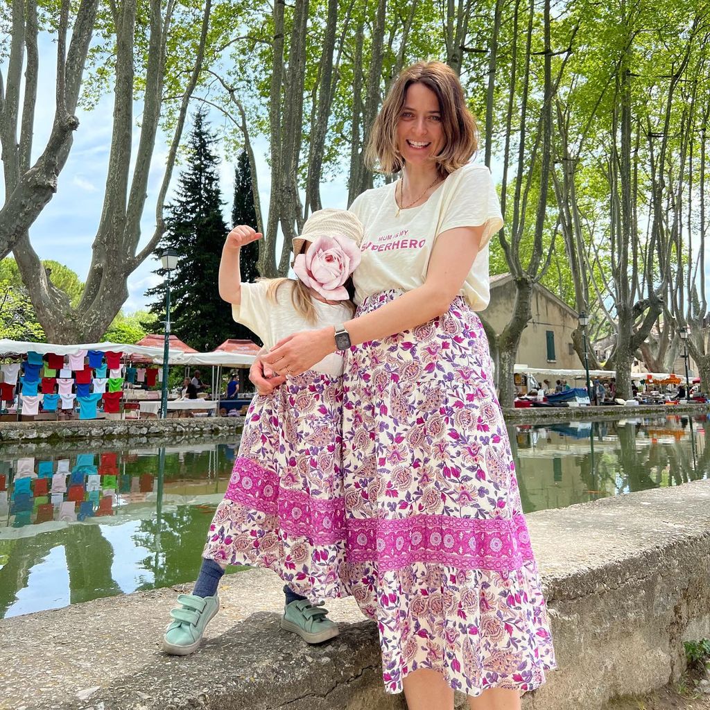 Eva Padberg mit ihrer Tochter im Partnerlook