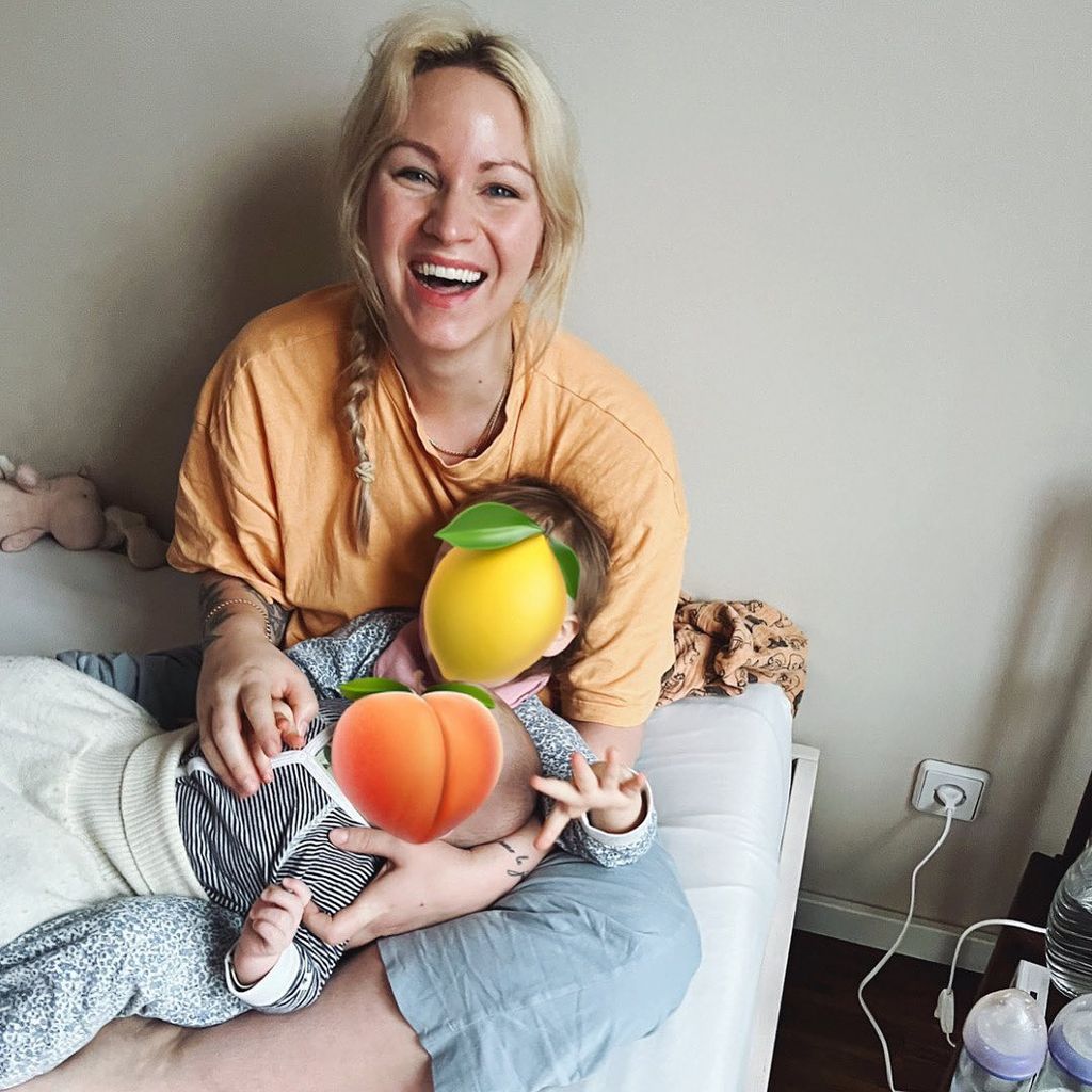 Evelyn Weigert und ihre beiden Kinder