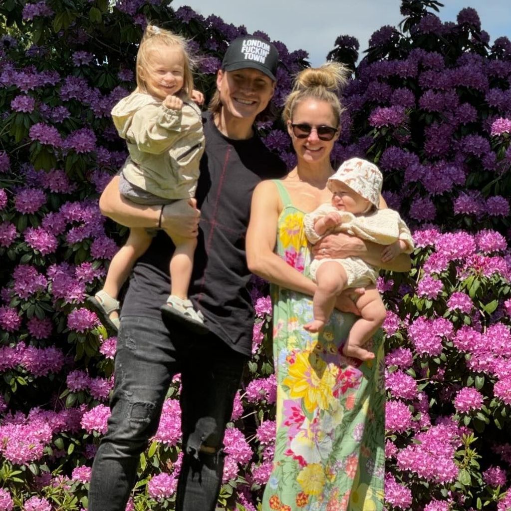 Evgeny Vinokurov und seine Frau Nina Bezzubova mit ihren Kids