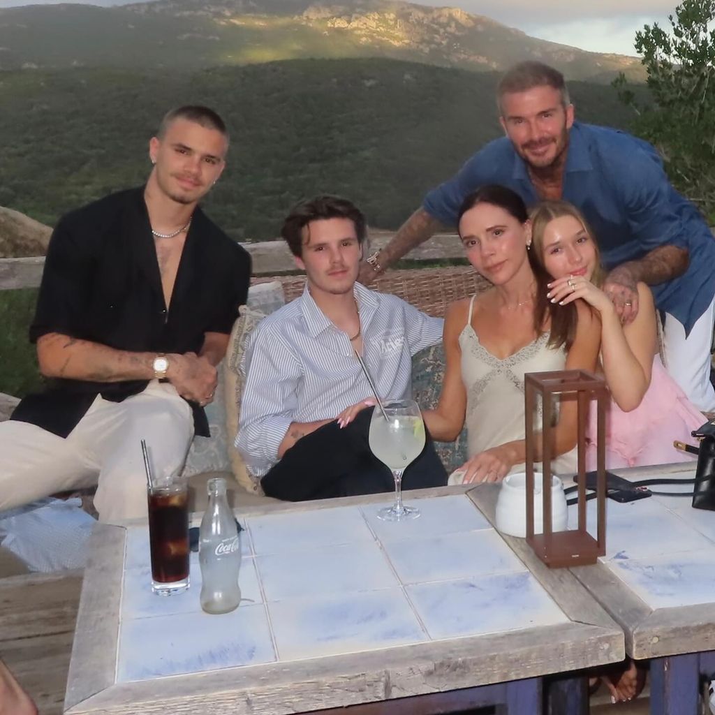 Romeo, Cruz, Victoria, Harper und David Beckham, August 2024
