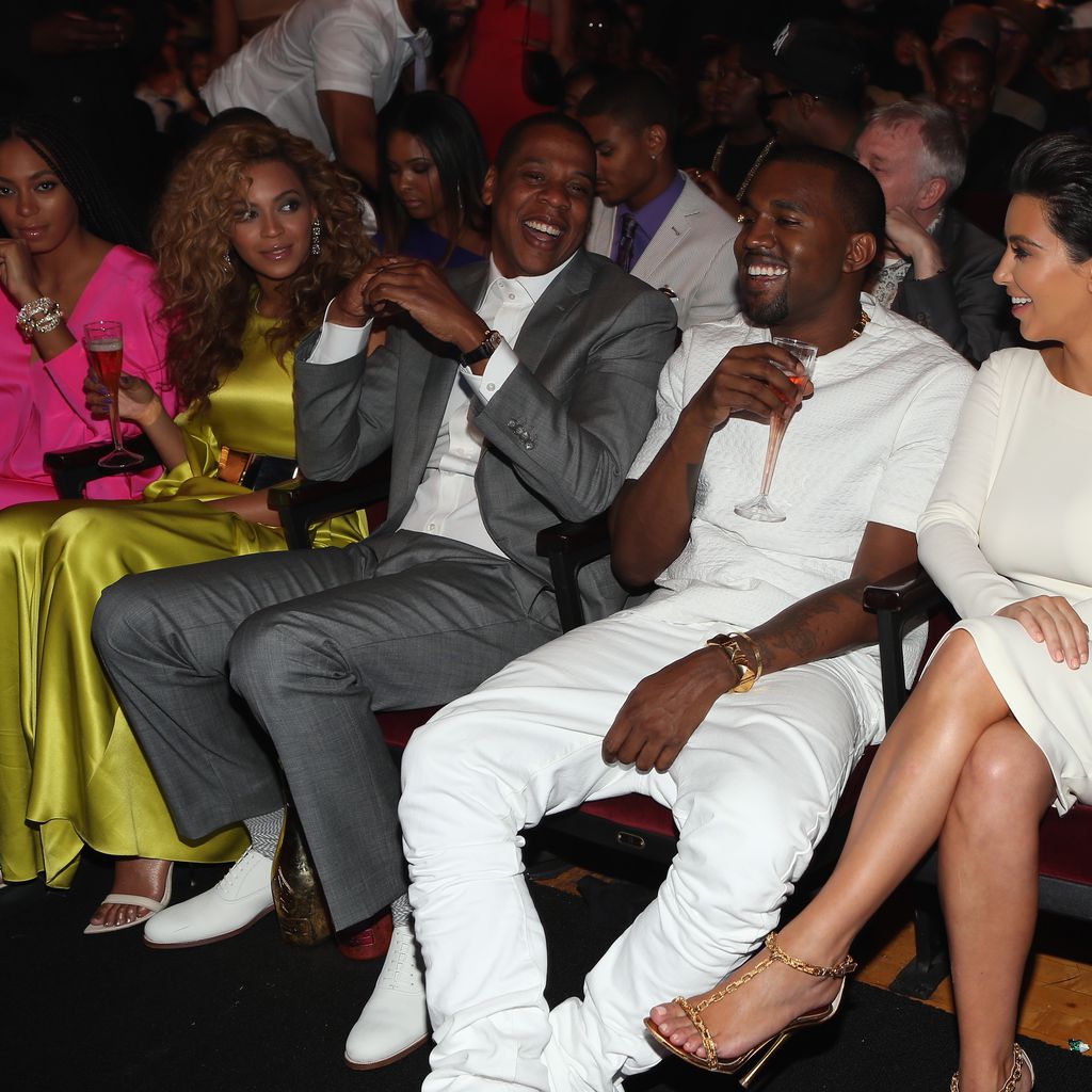 Solange, Beyoncé, Jay-Z, Kanye West und Kim Kardashian bei einer Preisverleihung in Los Angeles