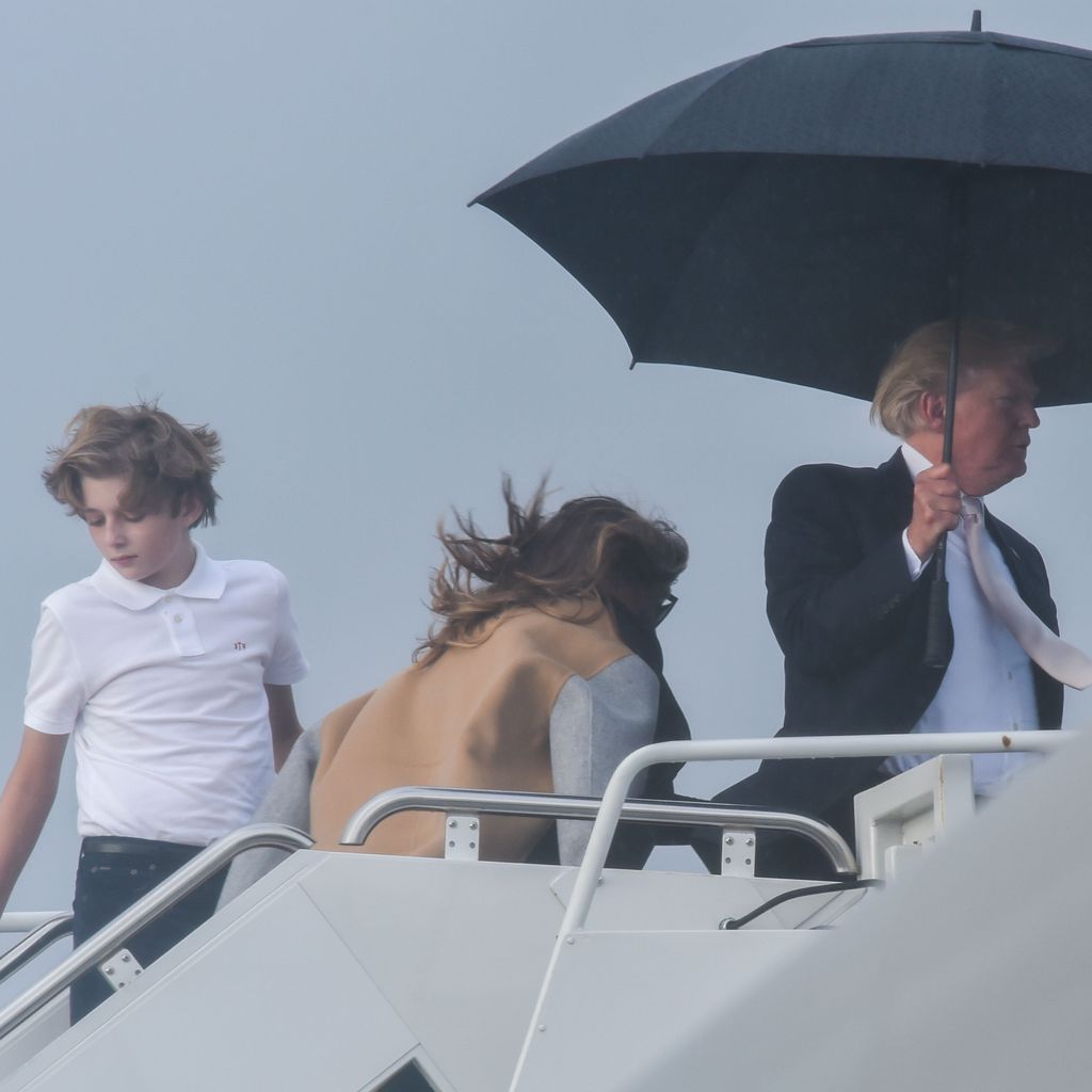 Barron, Melania und Donald Trump im Januar 2018