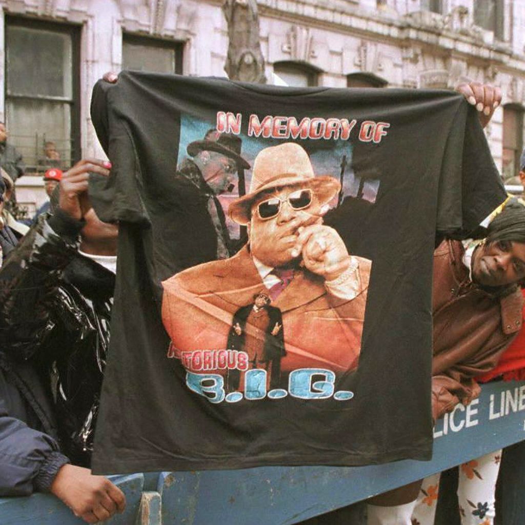 Fans bei der Beerdigung von Notorious B.I.G. 1997