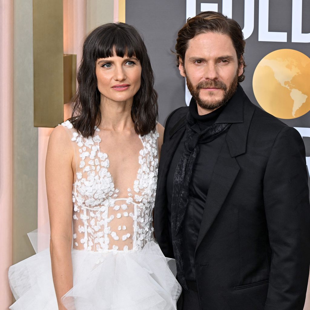 Felicitas Rombold mit Daniel Brühl bei den Golden Globes 2023