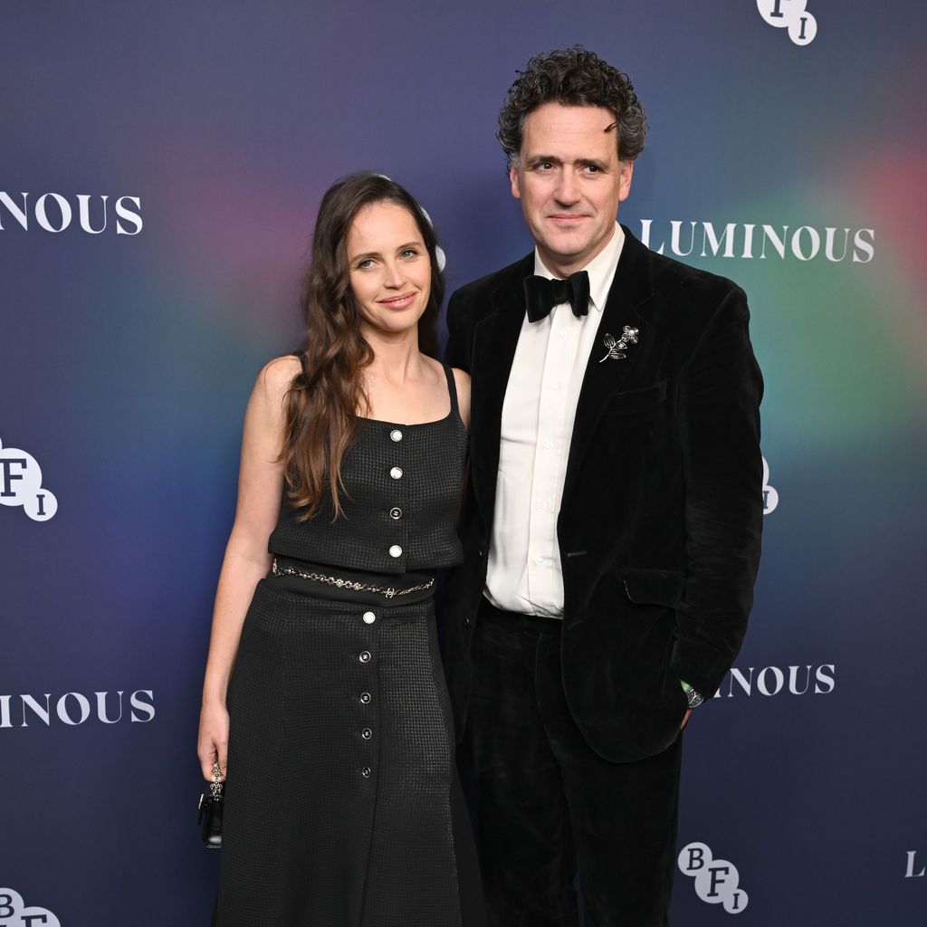 Schauspielerin Felicity Jones und Regisseur Charles Guard bei einer Bfi Luminous Gala 2024.
