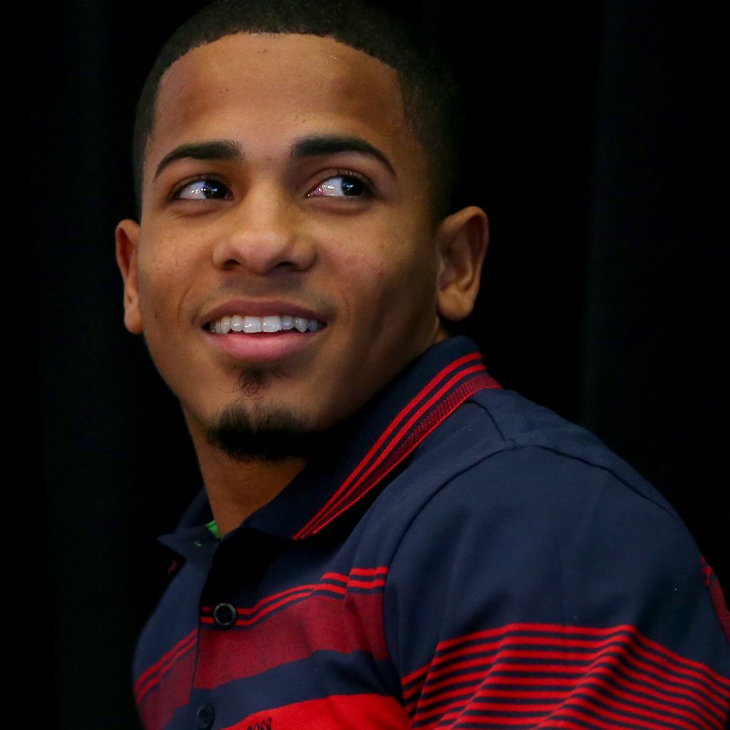 Félix Verdejo bei der Konferenz zu seinem Kampf im Madison Square Garden, 2016