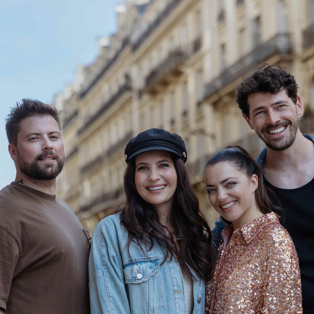 Felix von Jascheroff, Chryssanthi Kavazi, Anne Menden und Daniel Noah, GZSZ-Stars