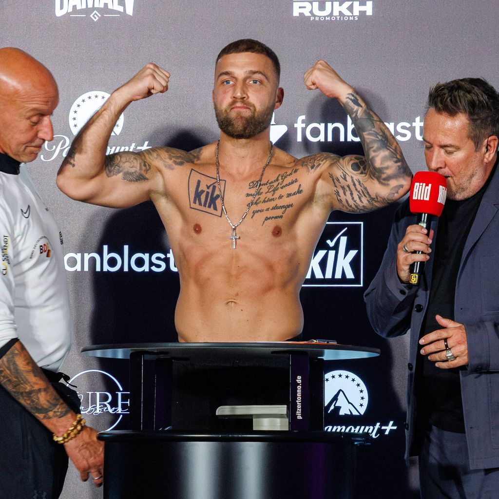 Filip Pavlović beim offiziellen Wiegen vor Fame Fighting 3 im Atlantic Hotel Essen, Oktober 2025