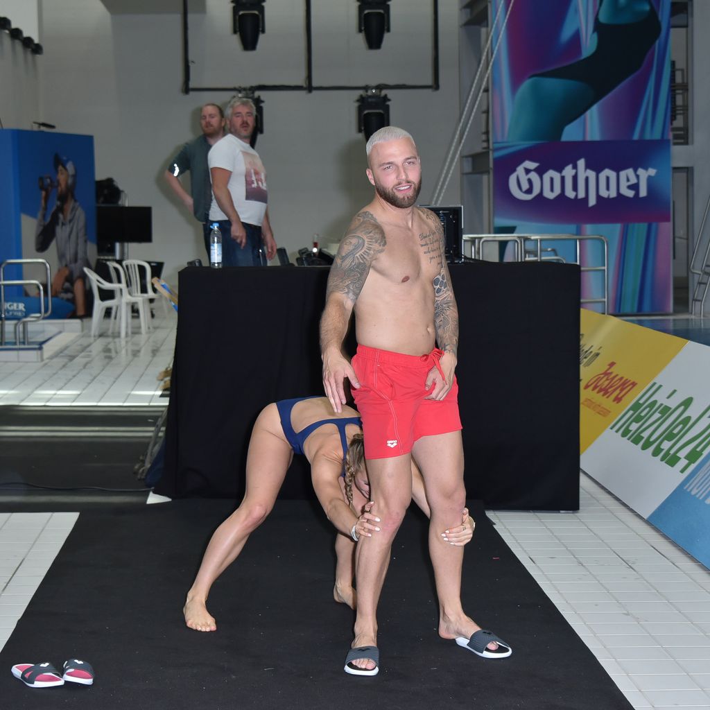 Lola Weippert und Filip Pavlovic beim "RTL Turmspringen"