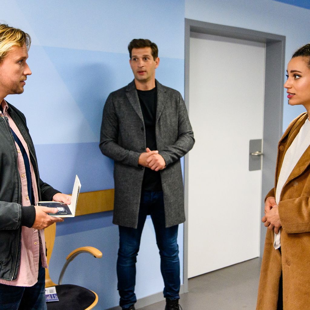 Finn (Christopher Kohn), Deniz (Igor Dolgatschew), Malu (Lisandra Bardél) in "Alles was zählt"