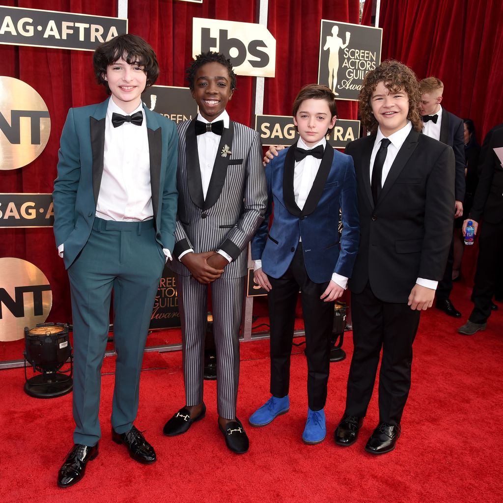 Finn Wolfhard, Caleb McLaughlin, Noah Schnapp und Gaten Matarazzo bei den SAG Awards 2017