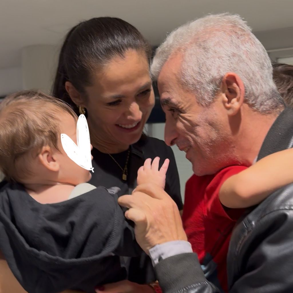 Fiona Erdmann, ihr Sohn Taj und ihr Schwiegervater im Libanon