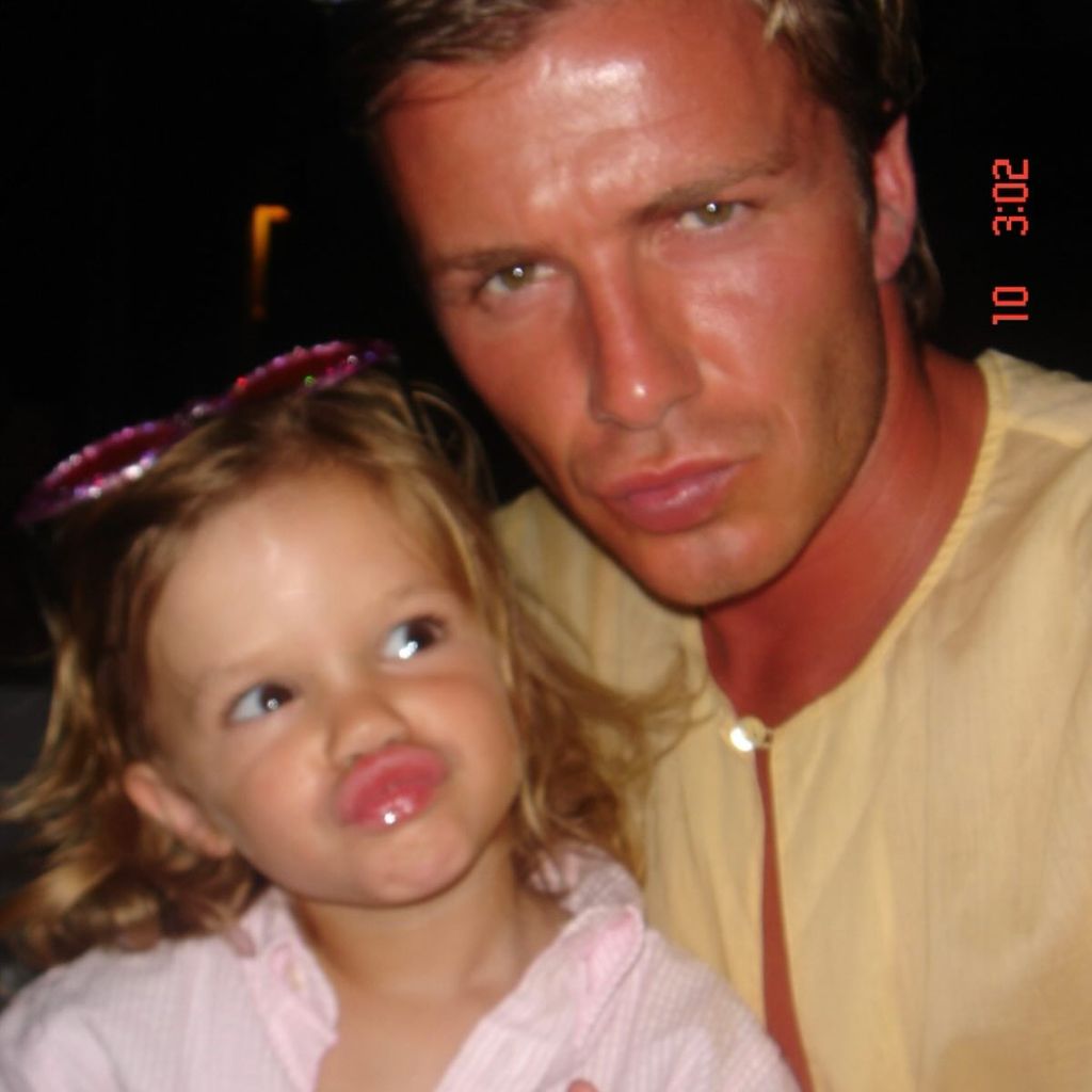 Flashback-Foto von Romeo und David Beckham