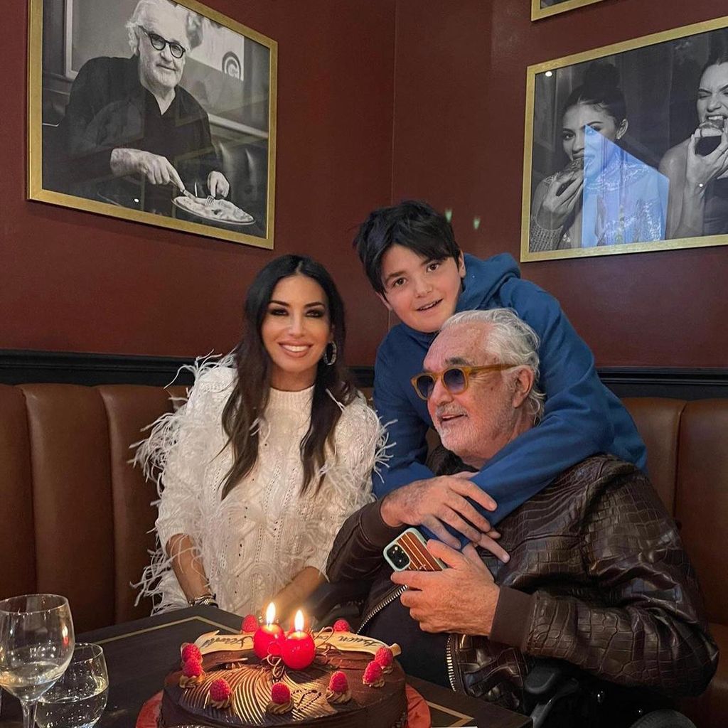 Flavio Briatore mit seiner Ex-Frau Elisabetta Gregoraci und dem gemeinsamen Sohn Nathan, April 2022