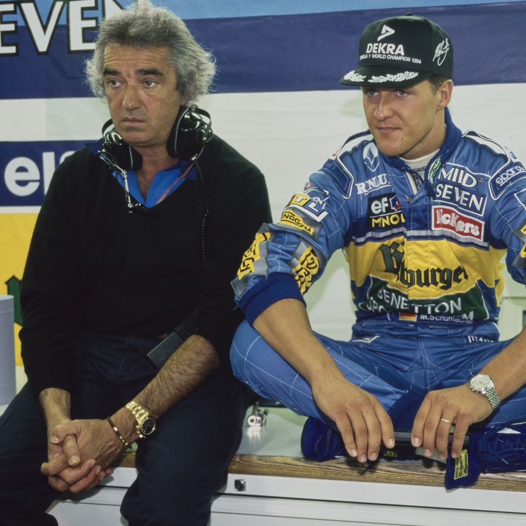 Flavio Briatore und Michael Schumacher im Jahr 1995
