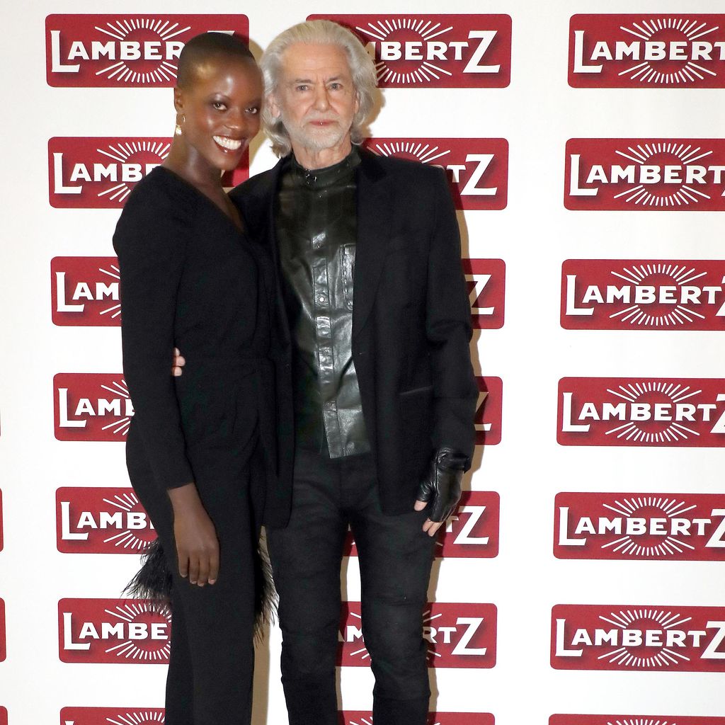 Florence Kasumba und Lambertz-Eigentümer Hermann Bühlbecker in Berlin