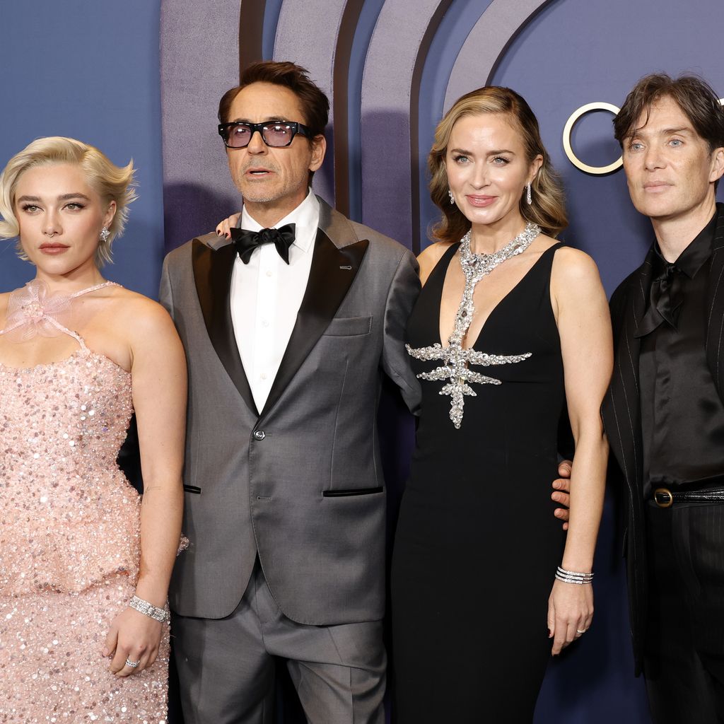 Florence Pugh, Robert Downey Jr., Emily Blunt und Cillian Murphy im Januar 2024
