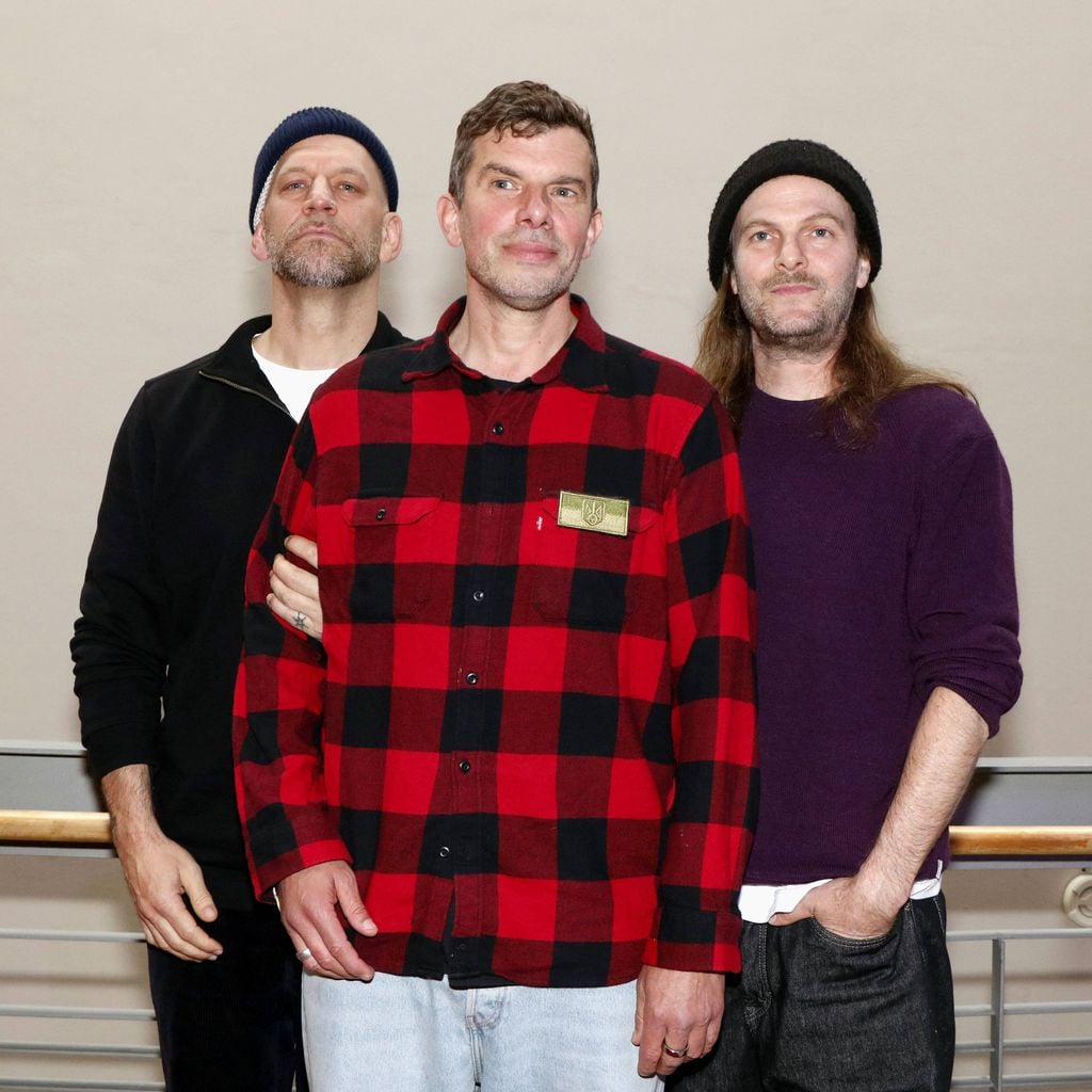 Premiere der ARD-Doku der Sportfreunde Stiller in Berlin: Florian "Flo" Weber, Rüdiger "Rüde" Linhof und Peter Brugger im Mai 2026