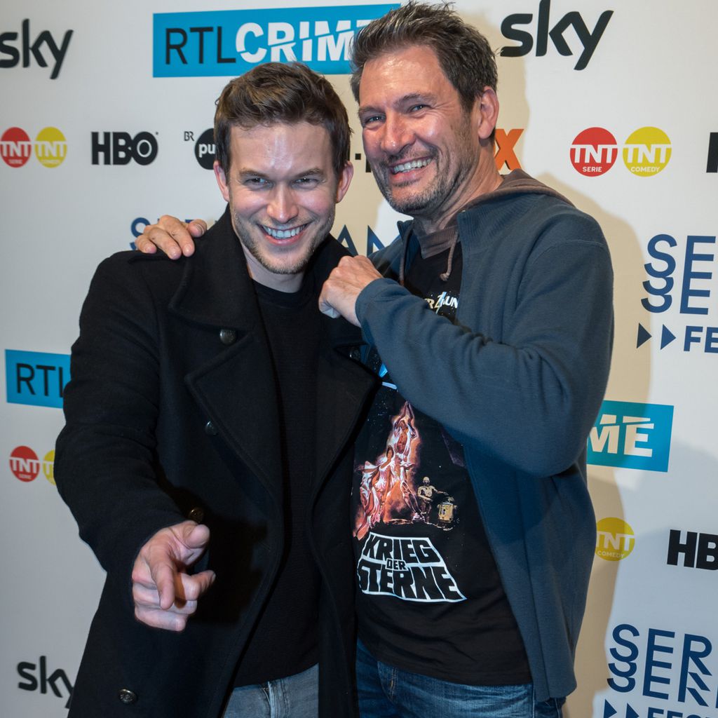 Florian Frowein und Dieter Bach bei der "Seriencamp Opening"-Party in München
