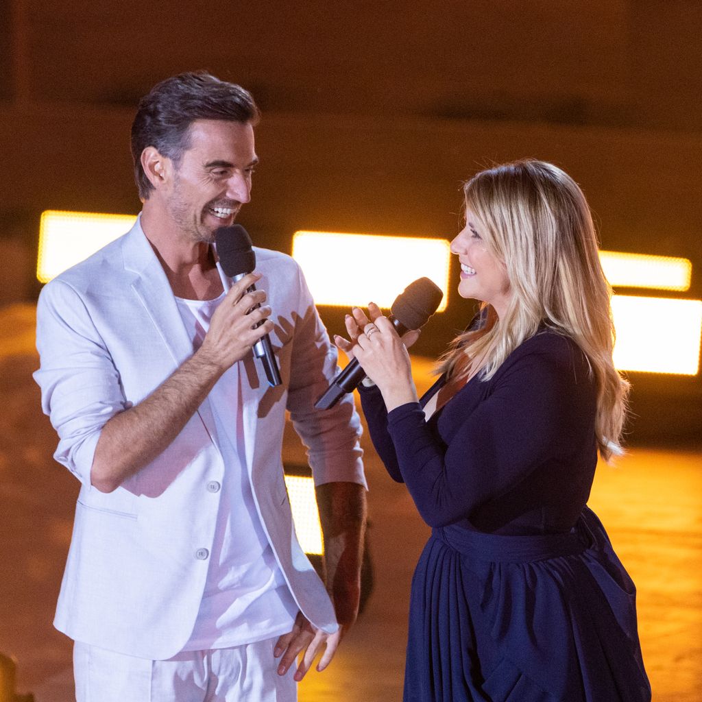 Florian Silbereisen und Beatrice Egli bei "Die große Schlagerstrandparty 2022"