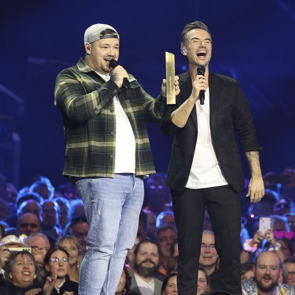 Florian Silbereisen und Georg Stengel bei den Schlagerchampions im Berliner Velodrom 2025