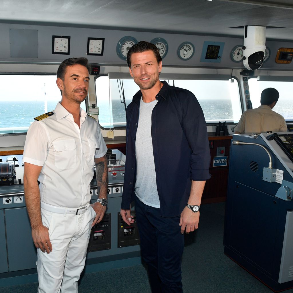 Florian Silbereisen und Roman Weidenfeller bei "Das Traumschiff"