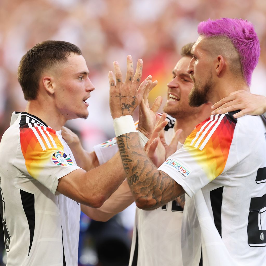 Florian Wirtz, Maximilian Mittelstaedt und Robert Andrich im Juli 2024