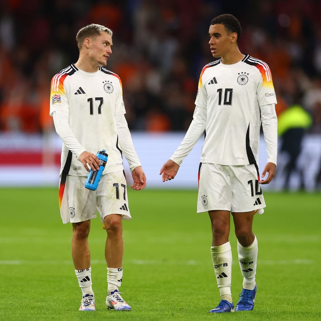 Florian Wirtz und Jamal Musiala beim Nations-League-Spiel gegen die Niederlande im September 2024