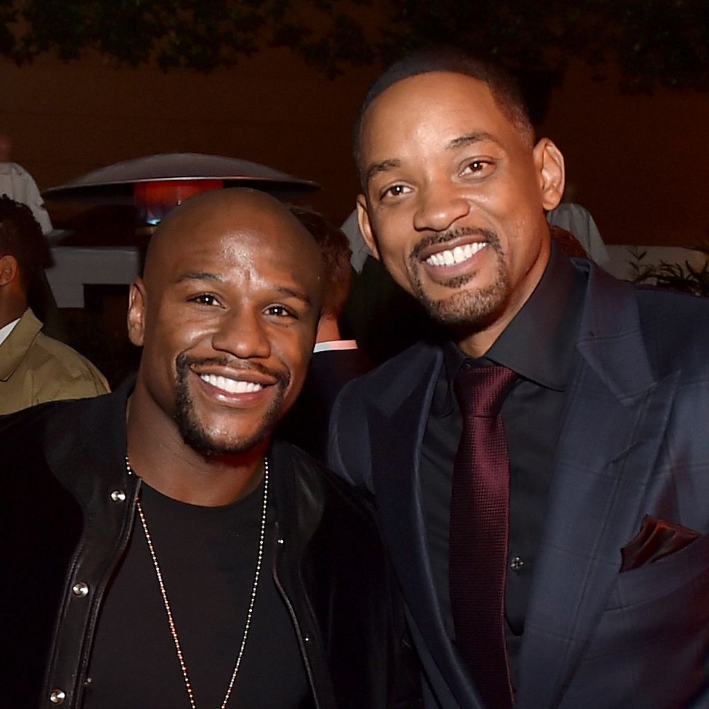 Floyd Mayweather Jr. und Will Smith im November 2015