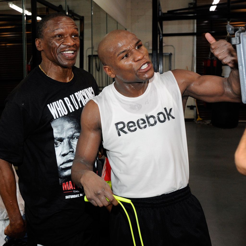 Floyd Mayweather Sr. mit seinem Sohn Floyd Mayweather Jr.