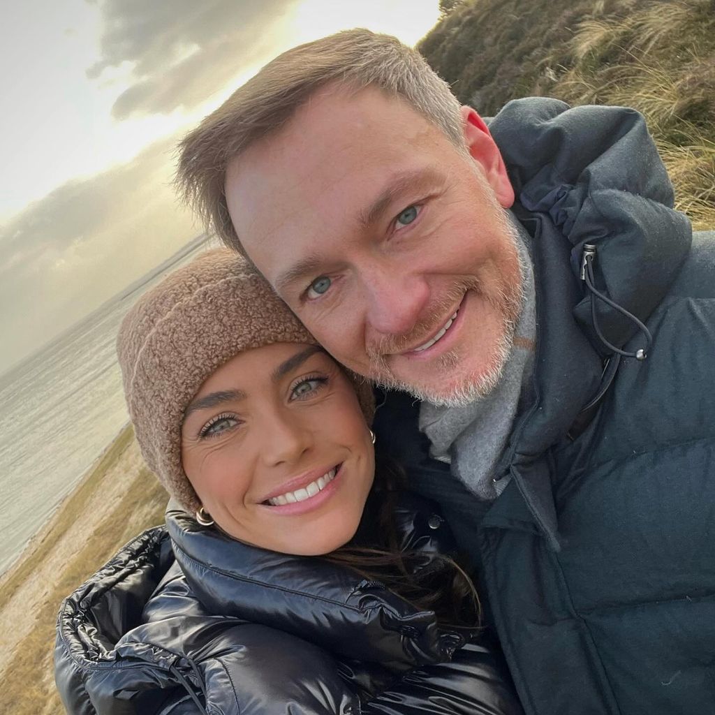 Franca Lehfeldt und Christian Lindner im Januar 2024 auf Sylt