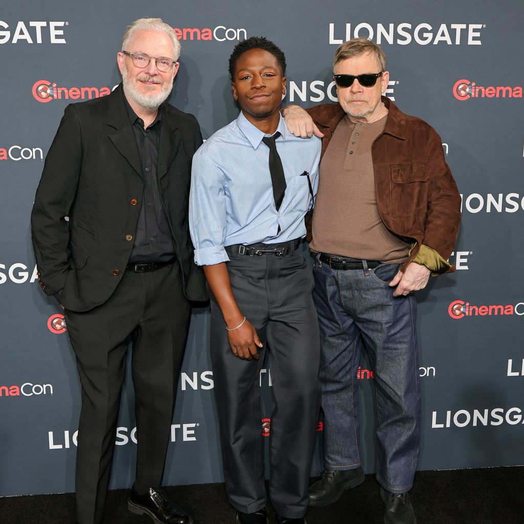 Francis Lawrence, David Jonsson und Mark Hamill im April 2025 in Las Vegas