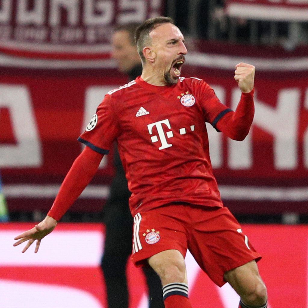 Franck Ribéry nach seinem Tor gegen Benfica Lissabon