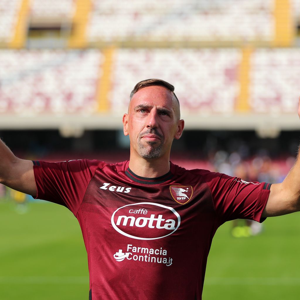 Franck Ribéry bei seinem letzten Fußballspiel in Salerno, Oktober 2022
