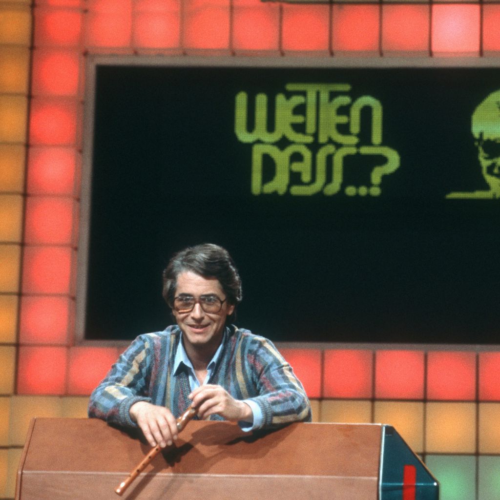 Frank Elstner moderiert "Wetten, dass..?", 1981