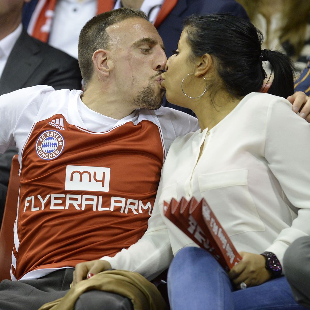 Franck Ribéry und seine Frau Wahiba, 2014