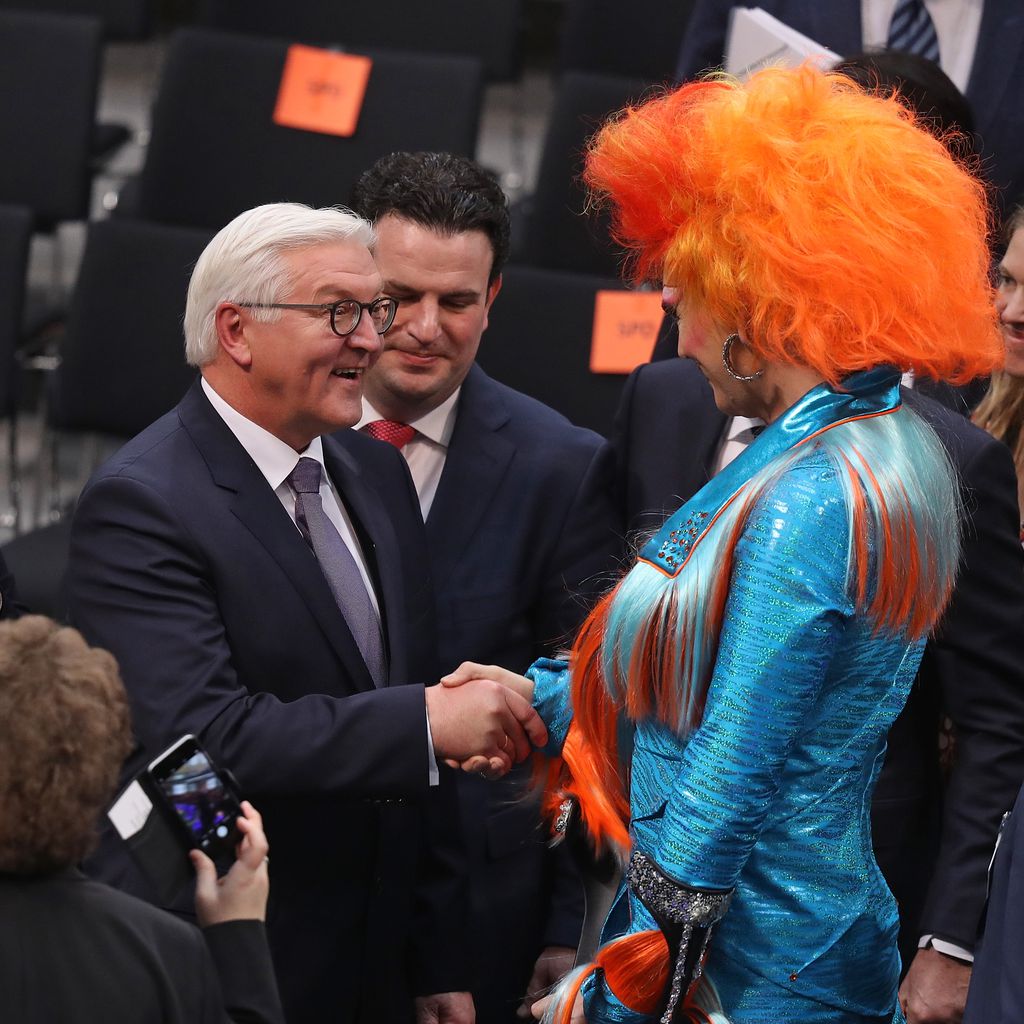 Frank-Walter Steinmeier und Olivia Jones